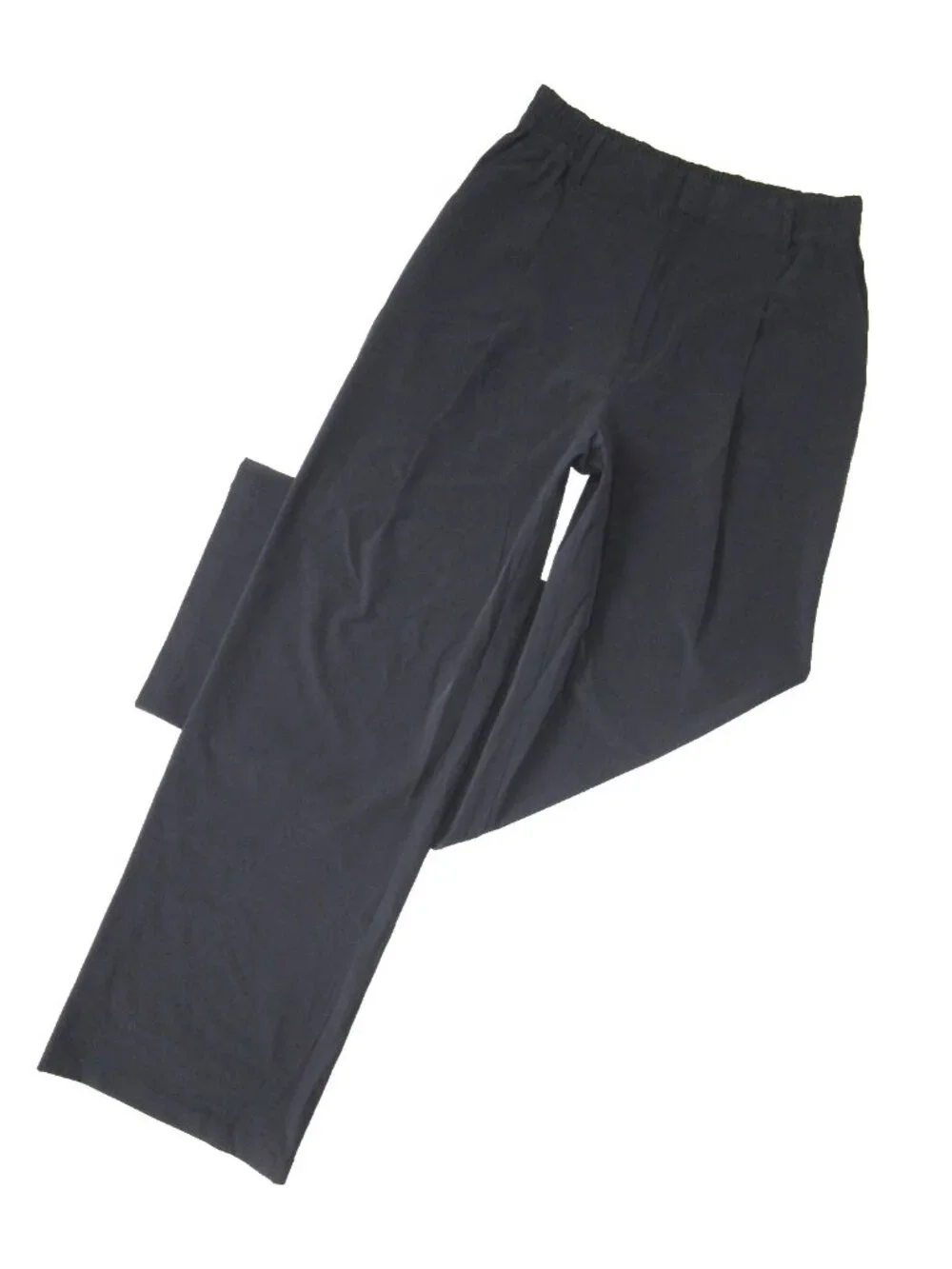 NWT Alo W51208R High-Waist Pursuit Trouser in Black Pleated Wide Leg Pants S